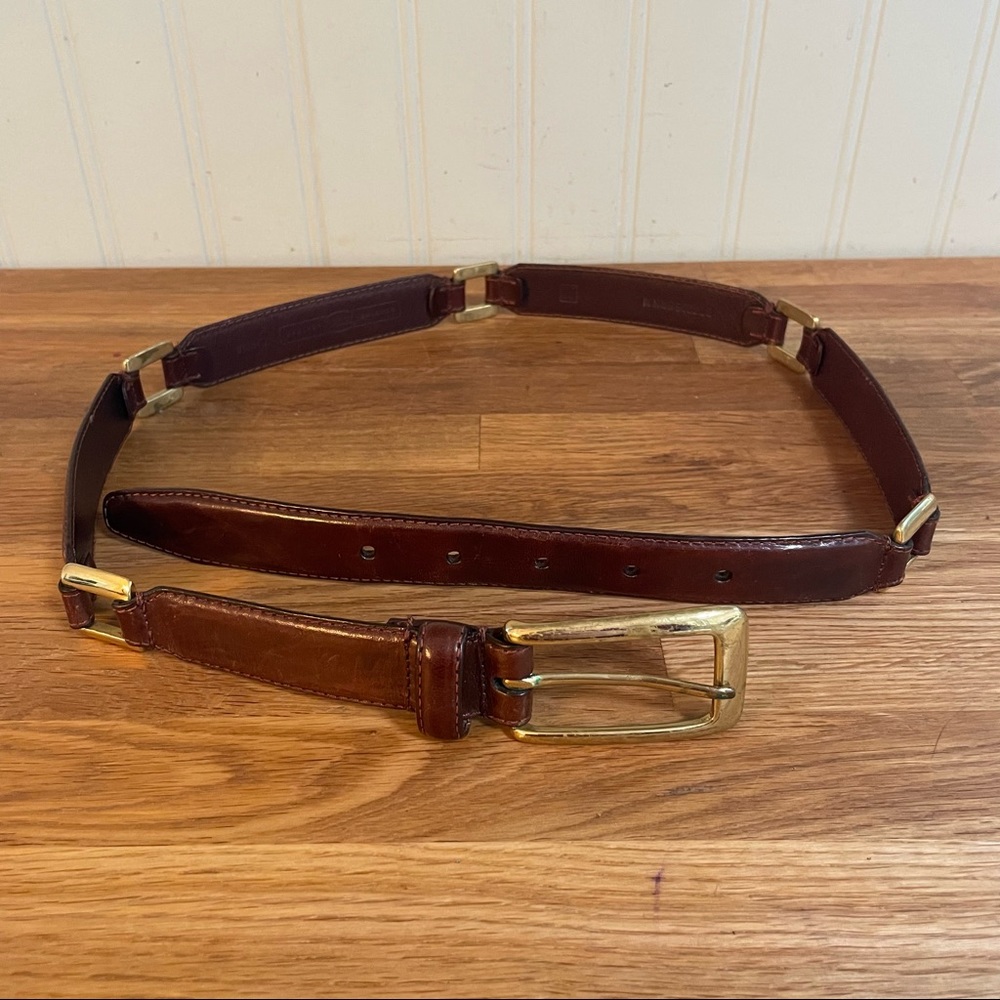 Fossil Leather/Brass Belt (M)